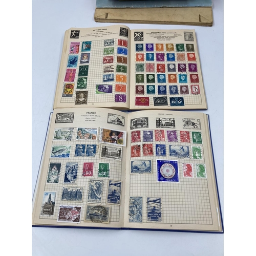 764 - A large collection of various stamps and stamp albums containing various World Wide stamps