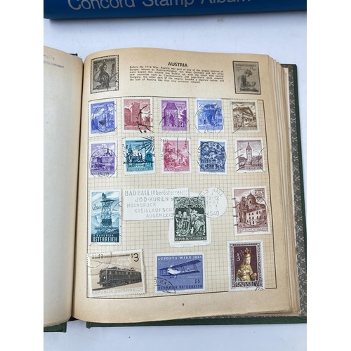 764 - A large collection of various stamps and stamp albums containing various World Wide stamps