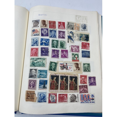 764 - A large collection of various stamps and stamp albums containing various World Wide stamps