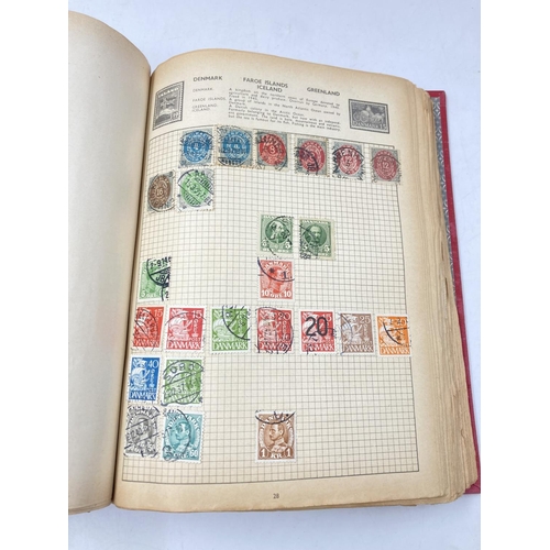 767 - Seven stamp albums containing a large collection of assorted World Wide stamps and First Day covers ... 