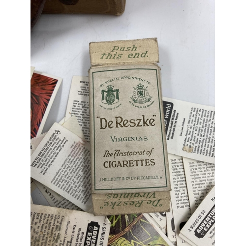 769 - A large collection of assorted cigarette and Brooke Bond tea cards to include The History of Aviatio... 