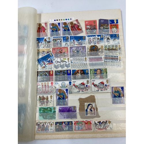 759 - A large collection of various stamp albums containing assorted stamps to include World Wide, nature,... 