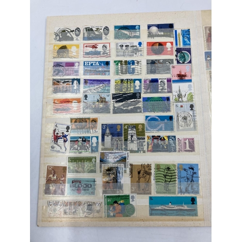 759 - A large collection of various stamp albums containing assorted stamps to include World Wide, nature,... 