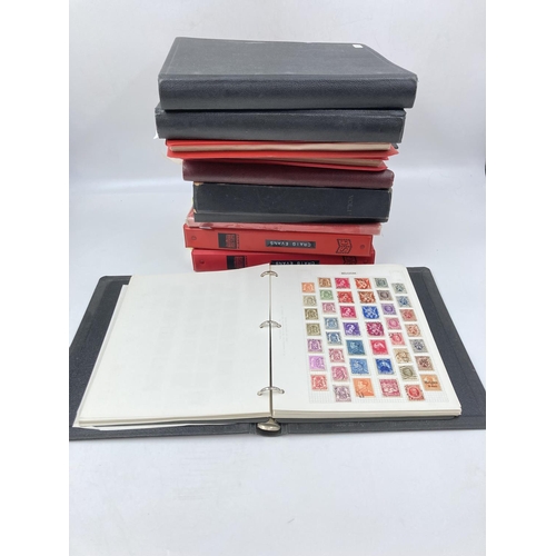 760 - A large collection of assorted stamp albums to include Stanley Gibbons Gay Venture, Stanley Gibbons ... 