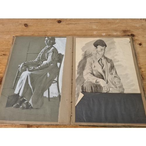 1193 - A collection of sketches and studies by Cheshire artist George Thompson (1934-2019)