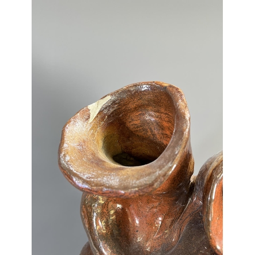 811A - A mid 20th century studio pottery anatomical study of a human intestine - approx. 54cm high