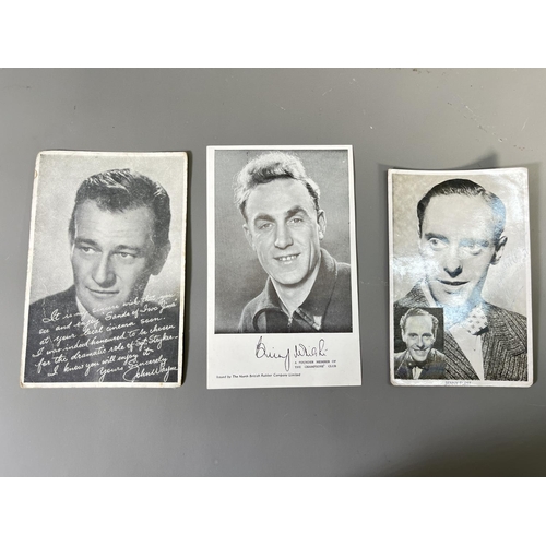 824 - A collection of vintage film ephemera to include Bing Crosby photographs with signed letter, Peterbo... 