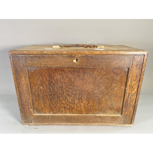 825 - A 1940s Fearcleve Products of Cheltenham oak cased seven drawer engineer's tool chest containing a l... 