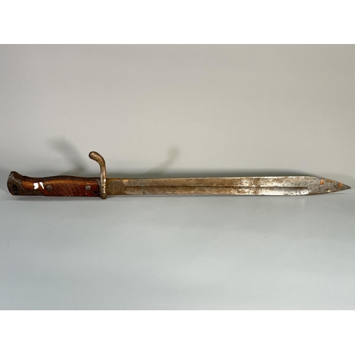 827 - A WW1 German F. Herder Mauser M1898 rifle bayonet - blade length approx. 37cm