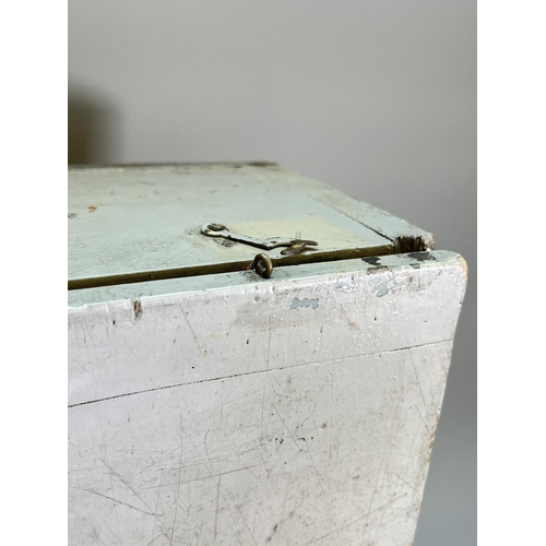 829 - A mid 20th century grey painted pine wall mountable first aid box - approx. 48cm high x 41cm wide x ... 