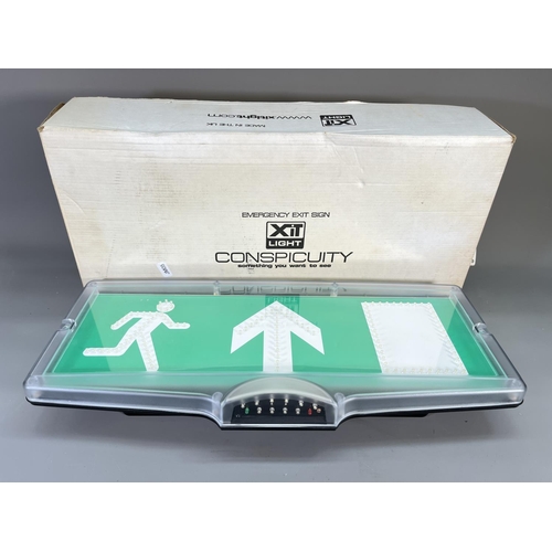 835 - A boxed XiTlight illuminated emergency exit sign - approx. 21cm high x 48cm wide