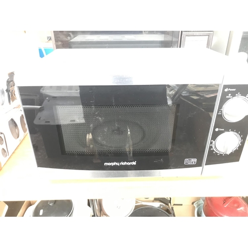 1544 - Three items, one Morphy Richards 800W 20L microwave oven, one Morphy Richards 48220 bread maker and ... 