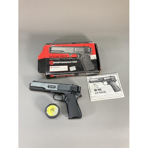 850 - A boxed Sportsmarketing G.10 repeater .177 cal air pistol