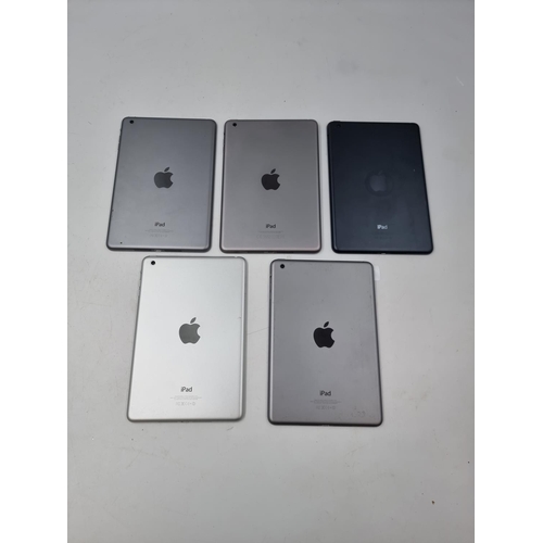 1495 - Five Apple iPad Mini A1432 tablets