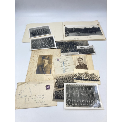 773 - A collection of various World War II military photographs