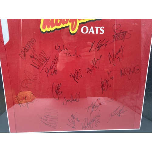 788 - A framed and signed Crewe Alexandra football shirt - approx. 77cm high x 77cm wide