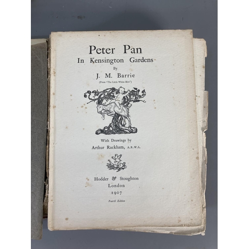 795 - Eight vintage and antique books to include Peter Pan in Kensington Gardens, Oliver Twist, Pickwick C... 