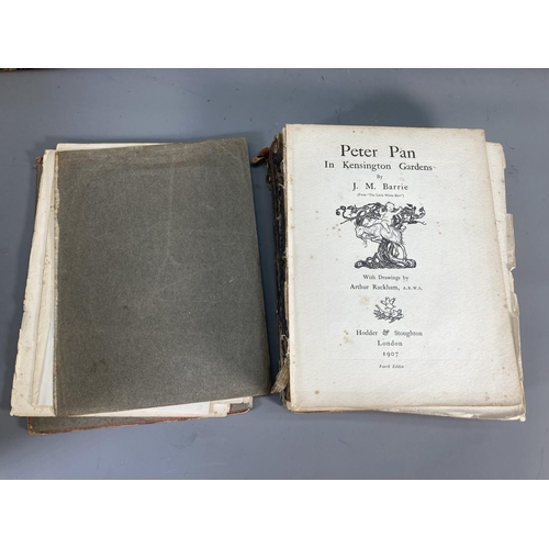 795 - Eight vintage and antique books to include Peter Pan in Kensington Gardens, Oliver Twist, Pickwick C... 