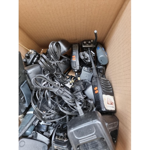 1456 - A box containing a collection of walkie talkies