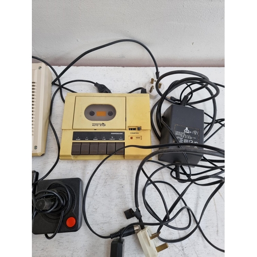 1478 - An Atari 800XL 8-bit home computer with DV-515 UK power supply, joystick and phonemark PM-4401A cass... 