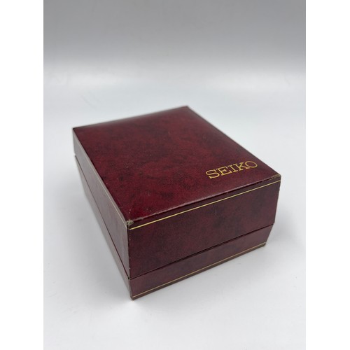 2469 - A vintage Seiko E-BL26 red watch box