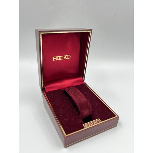 2469 - A vintage Seiko E-BL26 red watch box