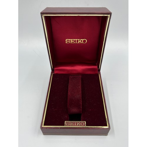 2469 - A vintage Seiko E-BL26 red watch box