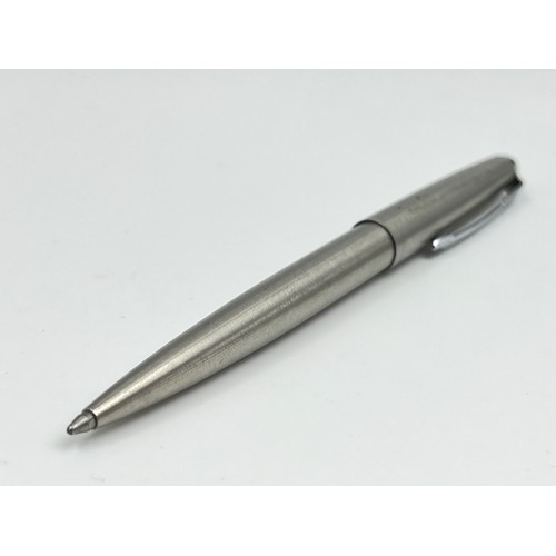 126A - Four assorted pens, Parker retractable ball point, Parker 17 fountain, Sheaffer fountain and Platign... 