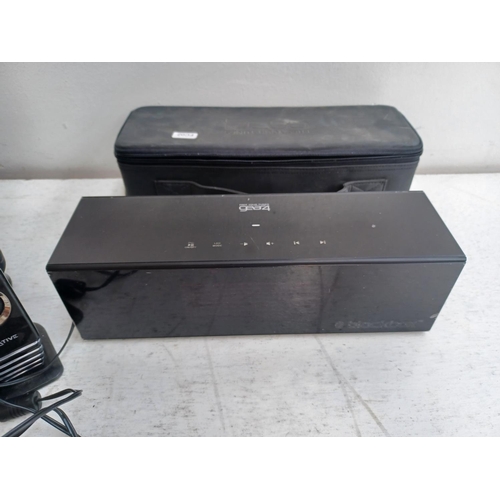 1267 - Three speaker systems, one Creative I-Trigue 3000i with remote control and power adaptor, one cased ... 