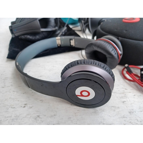 1268 - A collection of headphones to include cased Beats Monster with cable, Sony MDR-ZX770BN wireless nois... 