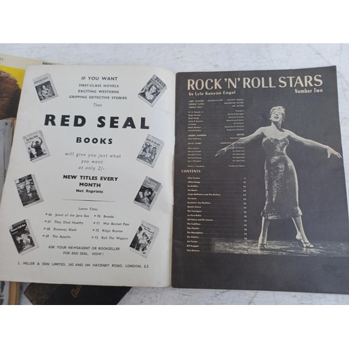 1331 - Four items of memorabilia, one Rock 'n Roll Stars magazine issue No.2, one Elvis Presley 'His Comple... 