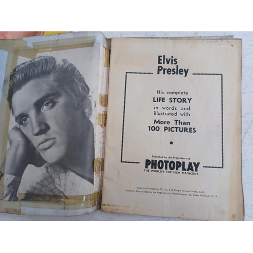 1331 - Four items of memorabilia, one Rock 'n Roll Stars magazine issue No.2, one Elvis Presley 'His Comple... 