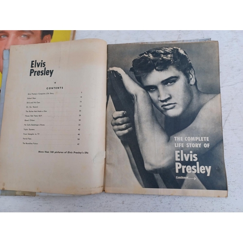 1331 - Four items of memorabilia, one Rock 'n Roll Stars magazine issue No.2, one Elvis Presley 'His Comple... 