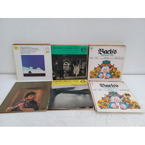 1334 - A collection of classical vinyl records to include Ravel/Tchaikovsky/Prokofieff (DGM18336), Beethove... 