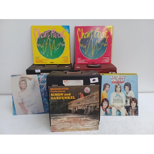 1339 - Three record cases containing LP vinyl records to include Fleetwood Mac, Slade, compilations, 10CC e... 