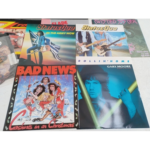 1358 - A collection of rock vinyl records - see images for titles