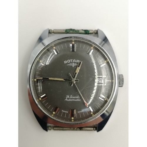 2470 - A 1970s Rotary 21 jewels automatic men's 35mm wristwatch