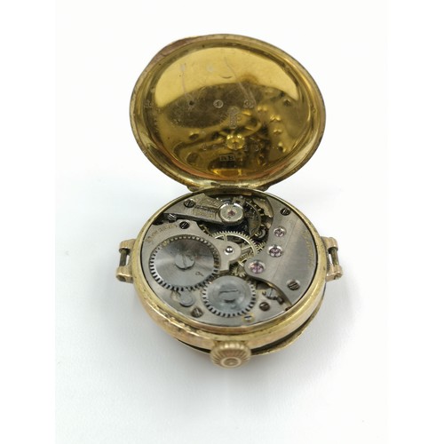 2471 - A 1921 hallmarked 9ct gold cased women's 15 jewels Swiss made wristwatch