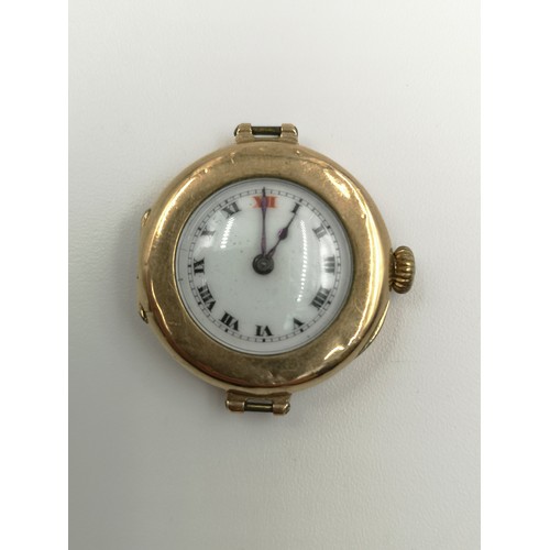 2471 - A 1921 hallmarked 9ct gold cased women's 15 jewels Swiss made wristwatch