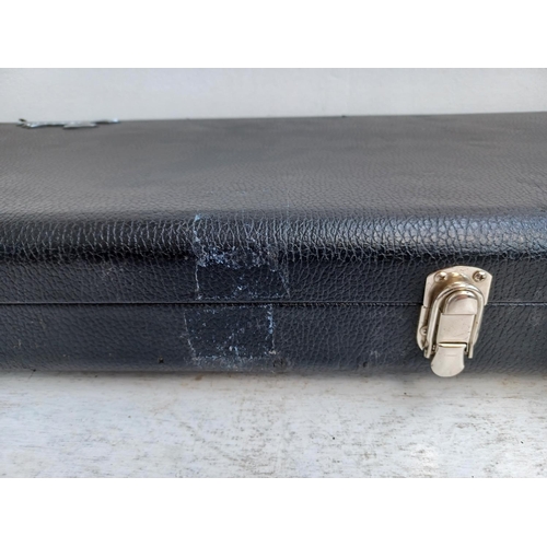 1408A - An electric bass hard case with Fender logo - approx. internal length 46