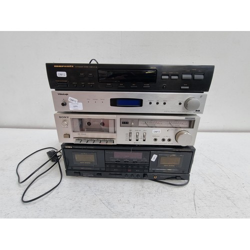 1273 - Four items of hi-fi, one Marantz ST-48 stereo tuner, one VideoLogic DRX-601ES digital tuner, one Son... 