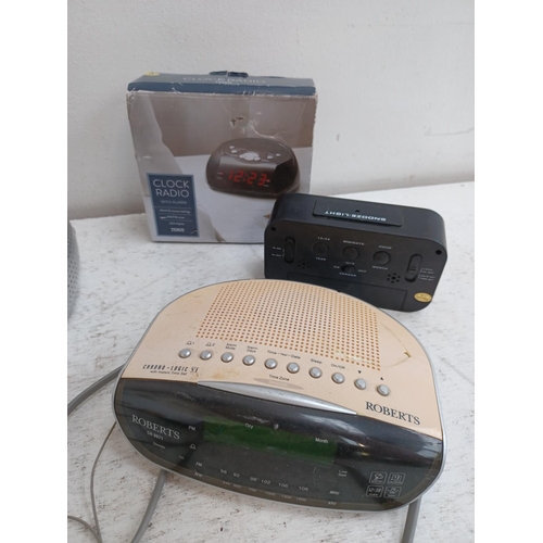 1299 - A collection of clock radios to include Roberts CR9971, Technika CDCR-106 two band/CD player, boxed ... 