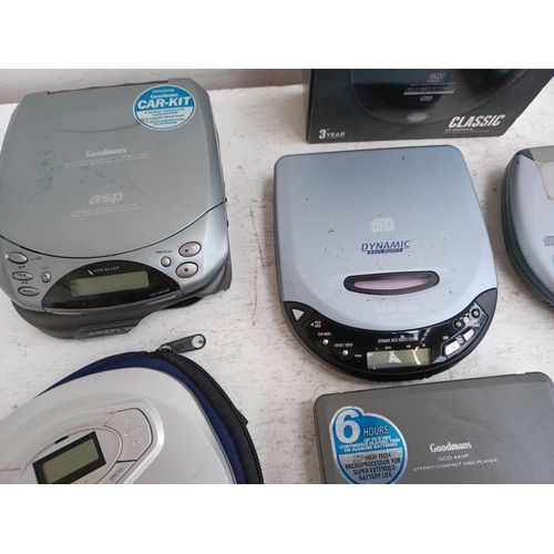 1301 - A collection of personal CD players to include Sony PRD-650 CD-ROM Discman, cased Philips AZT3202/01... 