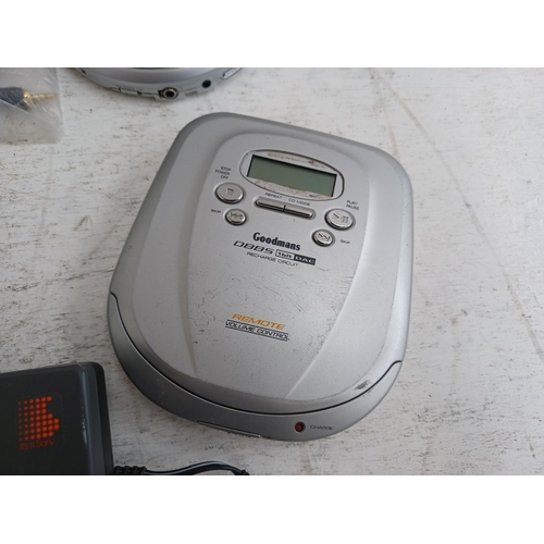 1301 - A collection of personal CD players to include Sony PRD-650 CD-ROM Discman, cased Philips AZT3202/01... 