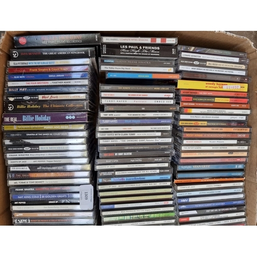 1309 - A box containing a collection of jazz CDs - see images for titles