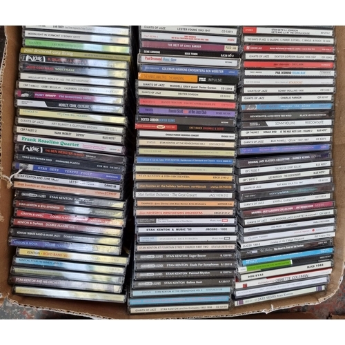 1309 - A box containing a collection of jazz CDs - see images for titles