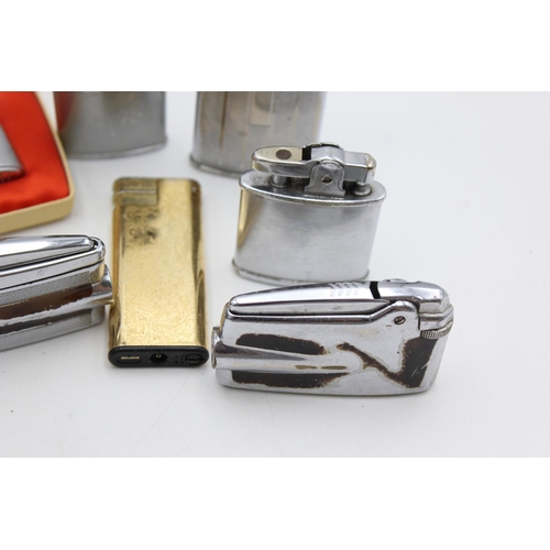 100 - Ten assorted vintage Ronson cigarette lighters