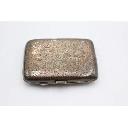 229 - An Edwardian Joseph Gloster hallmarked Birmingham sterling silver cigarette case, dated 1905 - appro... 