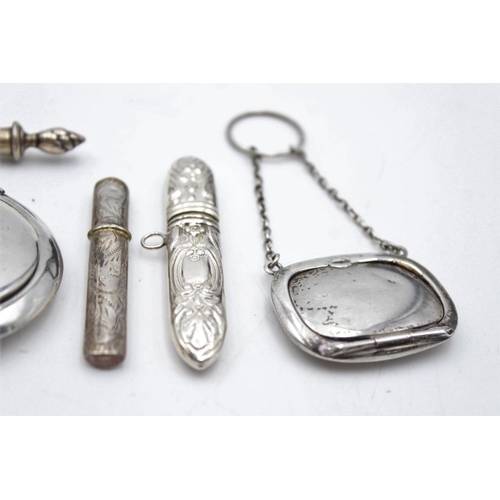 236 - Six antique .900 and .925 sterling silver vanity and haberdashery items - approx. gross weight 74 gr... 