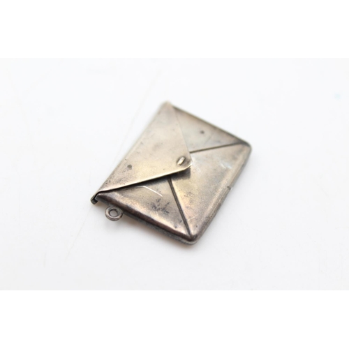 254 - An antique stamped .925 sterling silver envelope stamp case - approx. gross weight 4 grams and 3.2cm... 